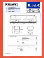 RENAULT COACH / ILIADE " GT " VERSION / TECHNICAL DATA de 1997 / ENGLISH
