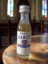  Mignonnette Vintage Alcool Pastis Janot 50ml Édition Rétro