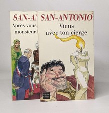 Lot de 2 romans San-Antonio; Viens avec ton cierge / Après vous s'il en