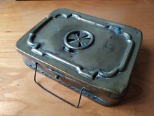 Ancienne chaufferette de voyage en laiton Girondon et Montet Lyon