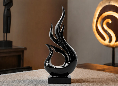 Sculpture abstraite flamme