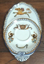 Ancienne Assiette/Sous-tasse Style Renaissance de Gien. Parfait état 