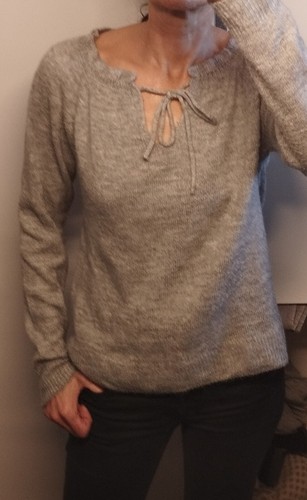 Haut pull gris mango s - gris, 36/s/1