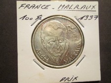 100 FRS  Argent  1997 " MALRAUX"
