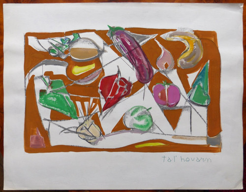 Grand dessin cubiste - , de
