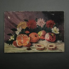 Huile sur toile nature morte