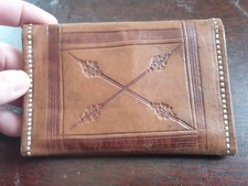 PORTEFEUILLE MAROCAIN ANCIEN MAROCCAN WALLET CUIR SOUPLE DE LA MOITIE DU XXeS 