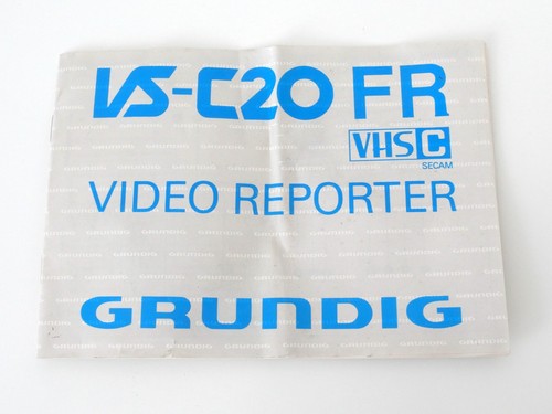 Notice camescope c20 fr - notice,