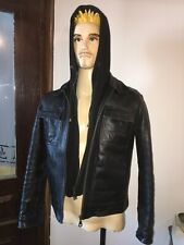 Blouson Cuir Vachette Noir Homme GANGSTER UNIT Taille S 