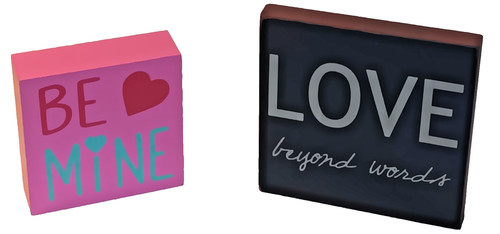 Wood plaques valentine day - wood,