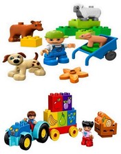 Lego Duplo 2 lots 10615 mon premier tracteur + 4972 animaux de la ferme complets