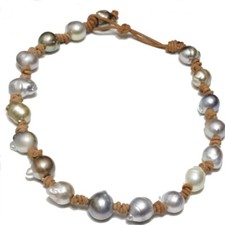 Tahiti baroque perle cuir - tahiti,