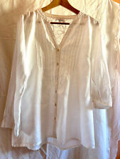 JACQUELINE RIU  chemisier blanc en lin taille 42