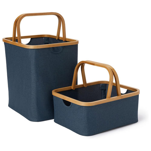 Déco panier bambou pour bois - panier,