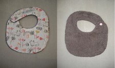 Bavoir bébé fait main 0/6 mois renards