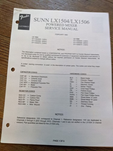 Sunn lx1504 manual fender - manual,