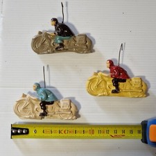 3 rares motards en composition éléments de manège jouet enfant 1930 quiralu jrd