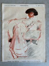 Paul Helleu lithographie : Revue cocorico 1900 Mucha Kupka Cossard Villon