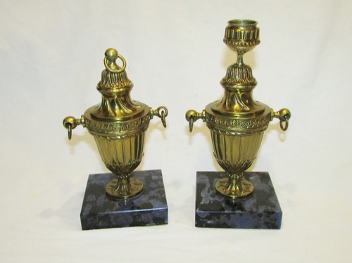 Paire cassolettes bougeoirs - cassolettes,