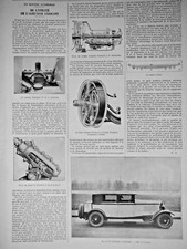 ARTICLE DE PRESSE 1929 PANHARD