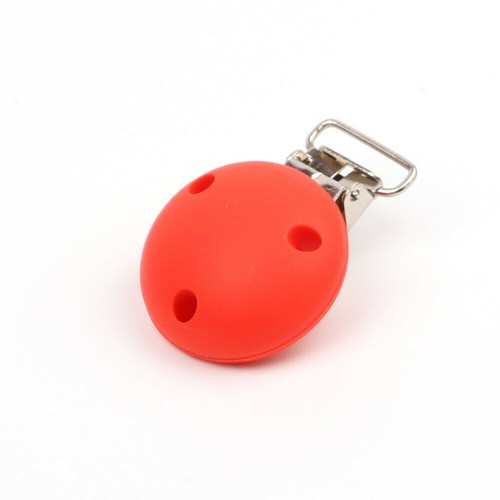 Clip silicone rond rouge - rond,
