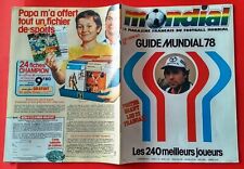 FOOTBALL MONDIAL HS n°2 GUIDE DU MUNDIAL ARGENTINA 1978 AVEC POSTER DES BLEUS