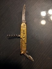 Ancien Couteau Arbalete Laiton