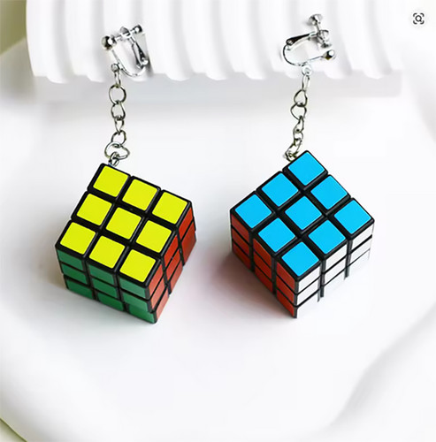 Boucles oreilles vis rubik s - boucles,