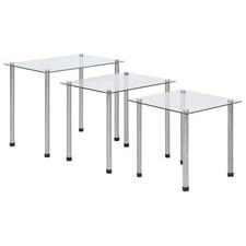 Tables Gigognes 3 pcs Verre