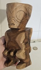 Rare Sculpture tiki fertilité sexe bois 23cm tahiti polynesie oceanie curiosité