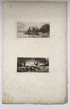 Adolphe Appian (1818 - 1898) - 2 eaux-fortes originales sur une même feuille