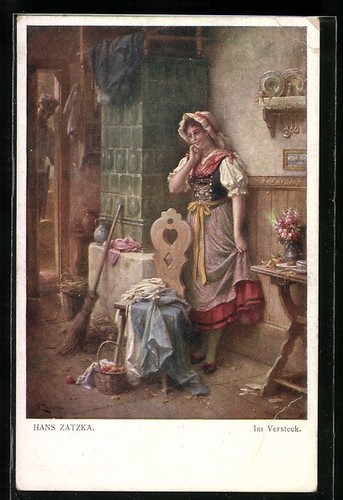 Carte postale artiste hans - carte,