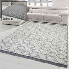 Tapis moderne In- & Outdoor lavable & utilisable des 2 côtés gris blanc crème