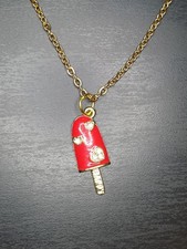 Collier "Glace" Rouge Chaîne En Acier Inoxydable
