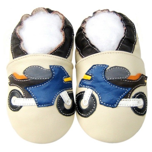 Chaussons cuir souple - cuir,