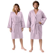 Peignoir de bain homme - Robe sortie de bain en microfibre avec capuche ceinture