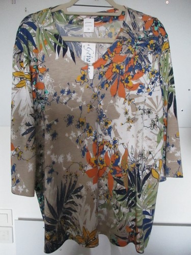 Tunique beige imprimé floral - tunique,