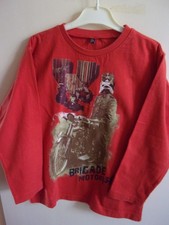 G46  Vêtement Occasion GARCON T-Shirt m. l. fantaisie chaud  5 ans / 108 cm