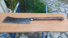 RARE Ancien outil hachoir Coupe viande abattoir Feuille de boucher Old tool