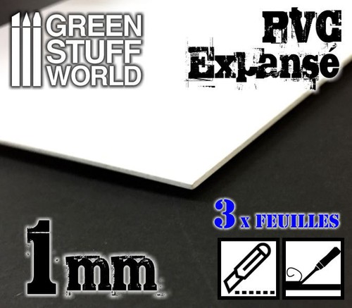 Pvc expansé 1mm rigide - expansé,