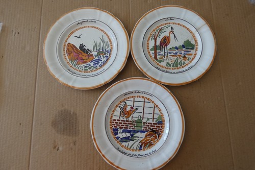Lot assiettes fables la - 3,