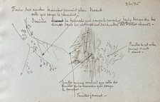 Ancien dessin original fleur