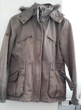 Camaïeu parka kaki capuche+ceinture T 38