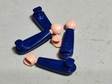 PLAYMOBIL X4 BRAS BLEU FONCÉ
