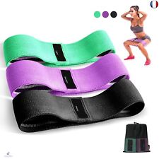 Bande Elastique Musculation en Tissu, Bande Elastique Fitness 3 Niveaux de