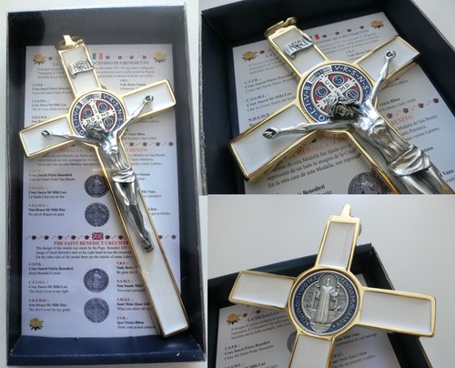 Crucifix croix vernis blanc - crucifix,