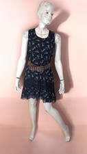 ? Molly Bracken Taille 38 ?Superbe robe noire sans manches tour eiffel