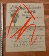 Vieux Papier RÉCEPTION OFFICIELLE SEPE ENTREPRISE BORDEAUX LA ROCHELLE 1909 