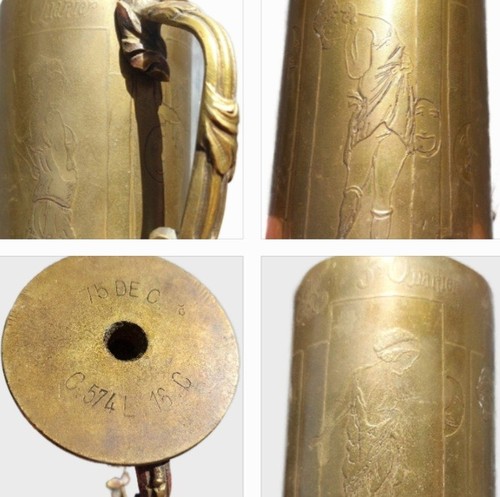 Pichet bronze douille obus - bronze,