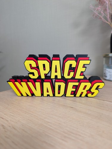 Logo space invaders plaque - space,